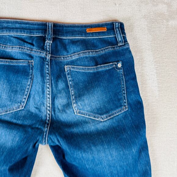 Pilcro and the Letterpress Jeans Womens 28 Dark Wash Blue Denim Mid Rise Skinny - Picture 9 of 13